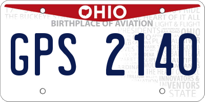 OH license plate GPS2140