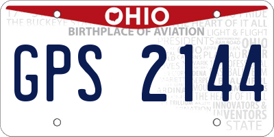 OH license plate GPS2144