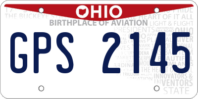 OH license plate GPS2145