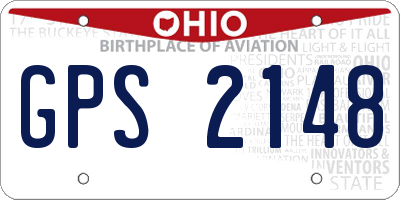 OH license plate GPS2148