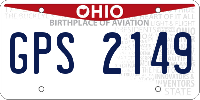 OH license plate GPS2149