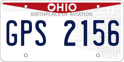 OH license plate GPS2156