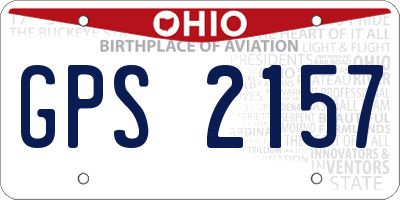 OH license plate GPS2157