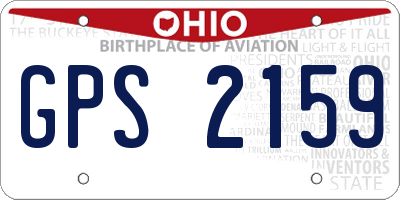 OH license plate GPS2159