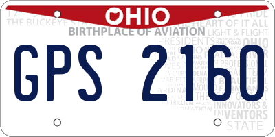 OH license plate GPS2160