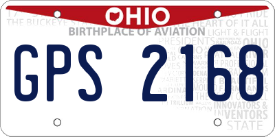 OH license plate GPS2168