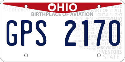 OH license plate GPS2170