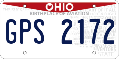 OH license plate GPS2172
