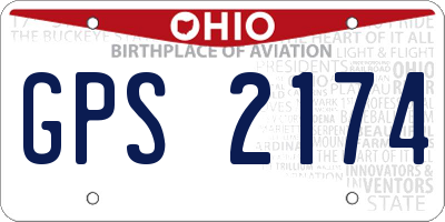 OH license plate GPS2174