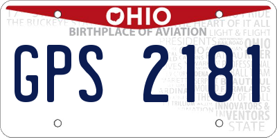 OH license plate GPS2181