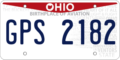 OH license plate GPS2182