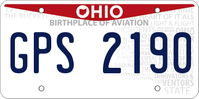 OH license plate GPS2190