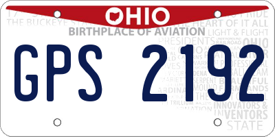 OH license plate GPS2192