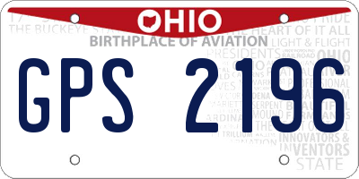 OH license plate GPS2196