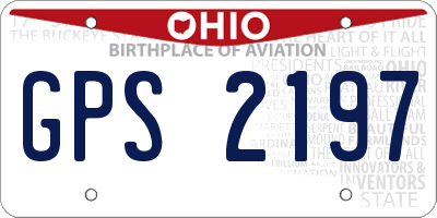 OH license plate GPS2197
