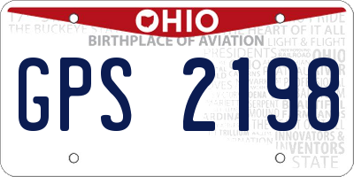 OH license plate GPS2198