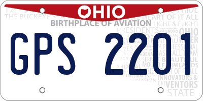 OH license plate GPS2201