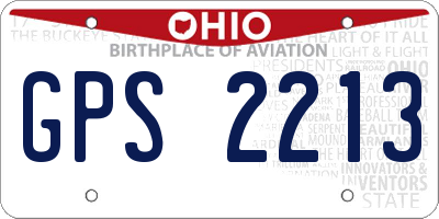 OH license plate GPS2213