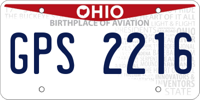 OH license plate GPS2216