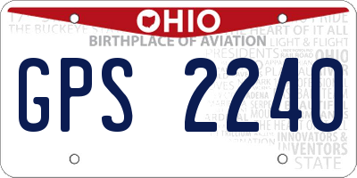 OH license plate GPS2240