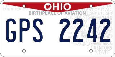 OH license plate GPS2242