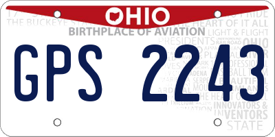 OH license plate GPS2243