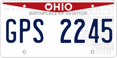 OH license plate GPS2245
