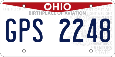 OH license plate GPS2248