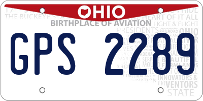 OH license plate GPS2289