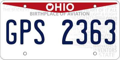 OH license plate GPS2363