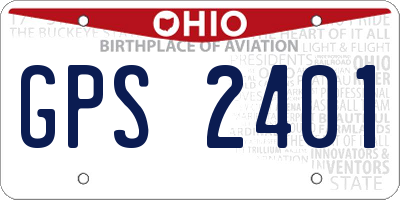 OH license plate GPS2401
