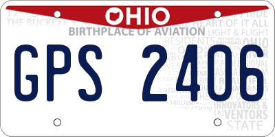 OH license plate GPS2406