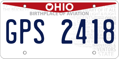 OH license plate GPS2418