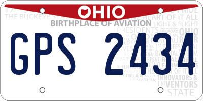 OH license plate GPS2434