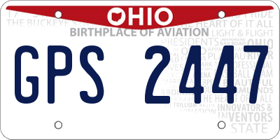 OH license plate GPS2447