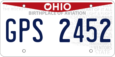 OH license plate GPS2452