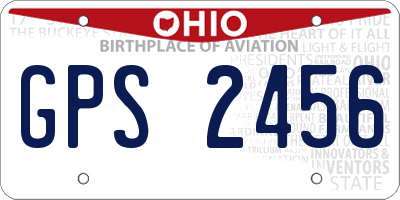 OH license plate GPS2456