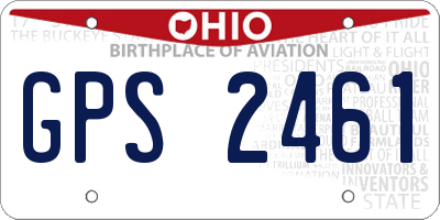 OH license plate GPS2461