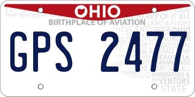 OH license plate GPS2477