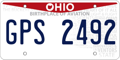 OH license plate GPS2492