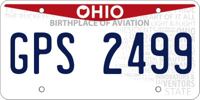OH license plate GPS2499