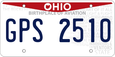 OH license plate GPS2510