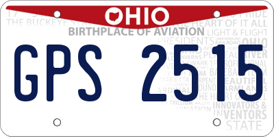 OH license plate GPS2515