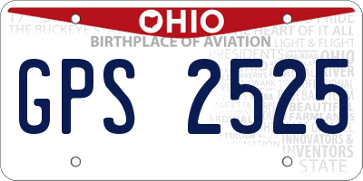 OH license plate GPS2525