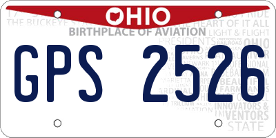OH license plate GPS2526