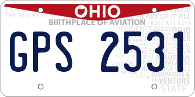 OH license plate GPS2531