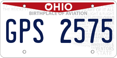 OH license plate GPS2575