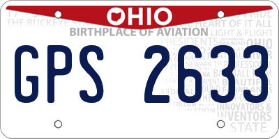 OH license plate GPS2633