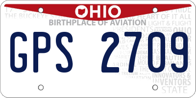OH license plate GPS2709