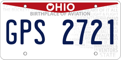 OH license plate GPS2721